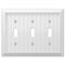 Placa de pared de 3 botones compuesta en color blanco Cottage