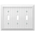 Placa de pared de 3 botones compuesta en color blanco Cottage