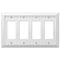Placa de pared de 4 balancines de composite blanco Cottage