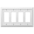 Placa de pared de 4 balancines de composite blanco Cottage