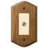 Placa de pared con conector para cable de madera de roble medio estilo campestre