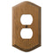 Placa de pared dúplex de madera de roble mediano estilo campestre