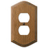 Placa de pared dúplex de madera de roble mediano estilo campestre