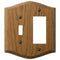 Placa de pared de madera de roble medio estilo campestre: 1 palanca/1 balancín