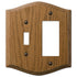 Placa de pared de madera de roble medio estilo campestre: 1 palanca/1 balancín