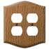 Placa de pared de madera de roble medio estilo campestre - 2 dúplex
