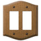 Placa de pared de madera de roble medio estilo campestre con 2 balancines