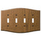 Placa de pared con 4 palancas de madera de roble medio estilo campestre