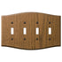 Placa de pared con 4 palancas de madera de roble medio estilo campestre