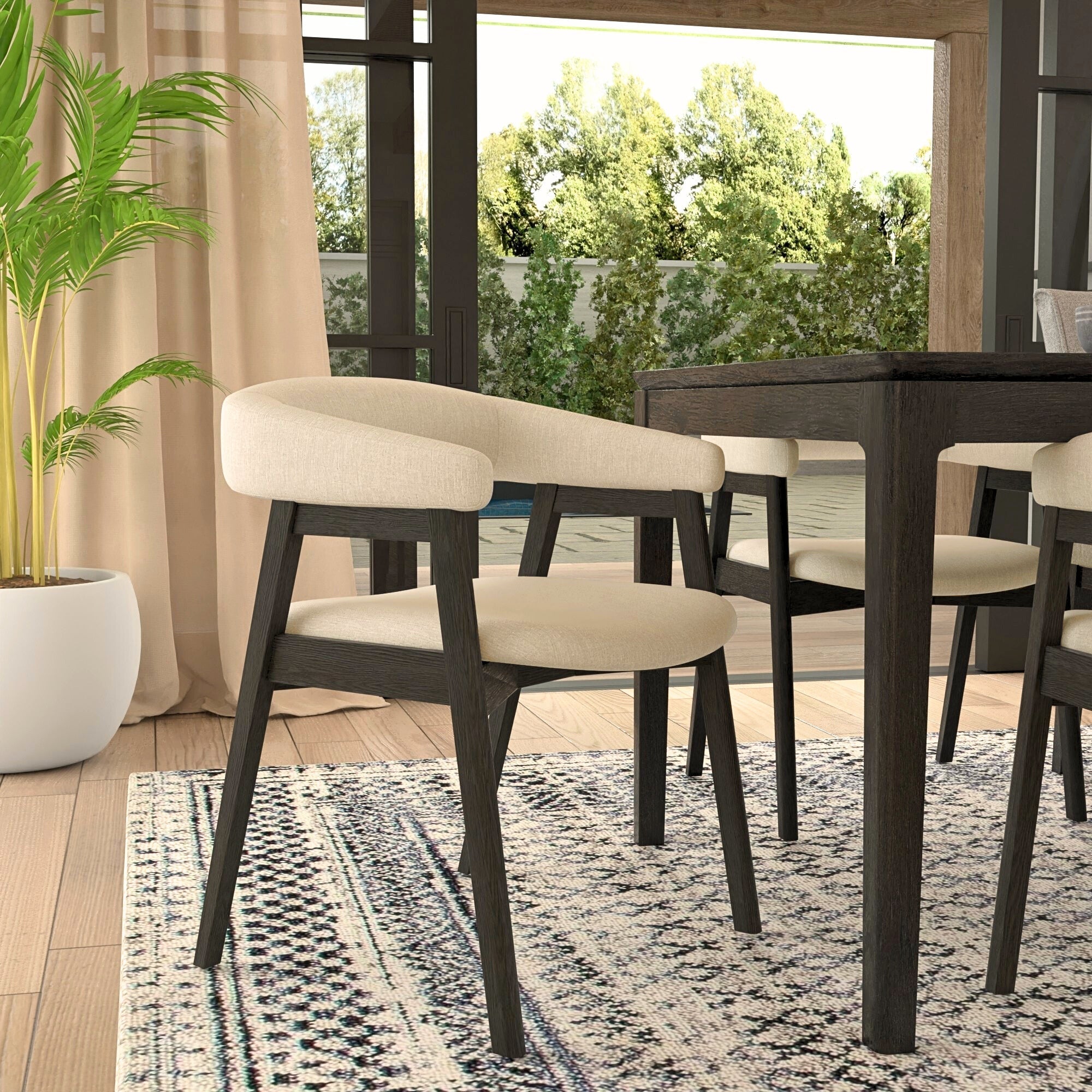 Sillas laterales con respaldo curvo Cove