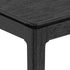 Mesa de comedor rectangular Cove, color negro vintage