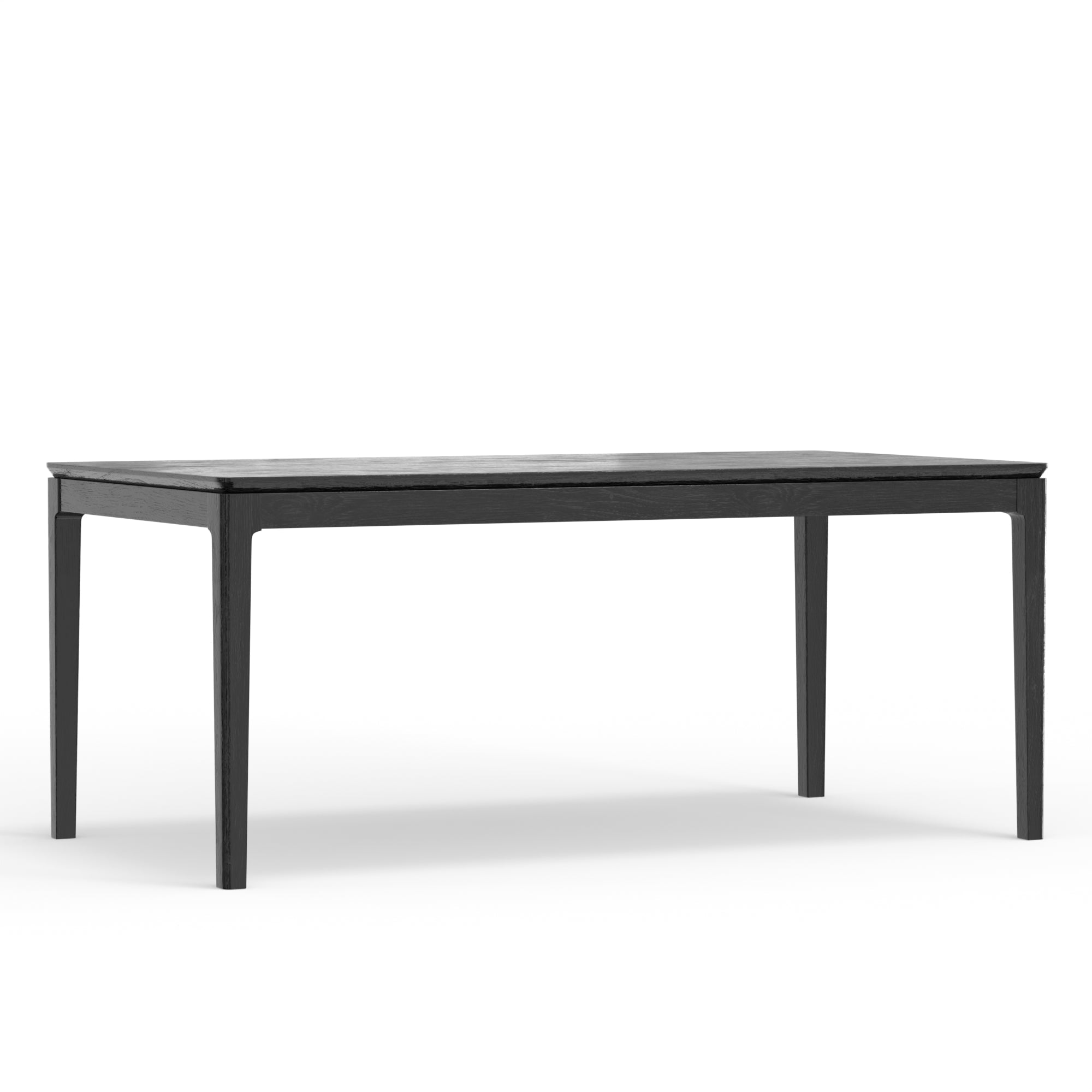 Mesa de comedor rectangular Cove, color negro vintage