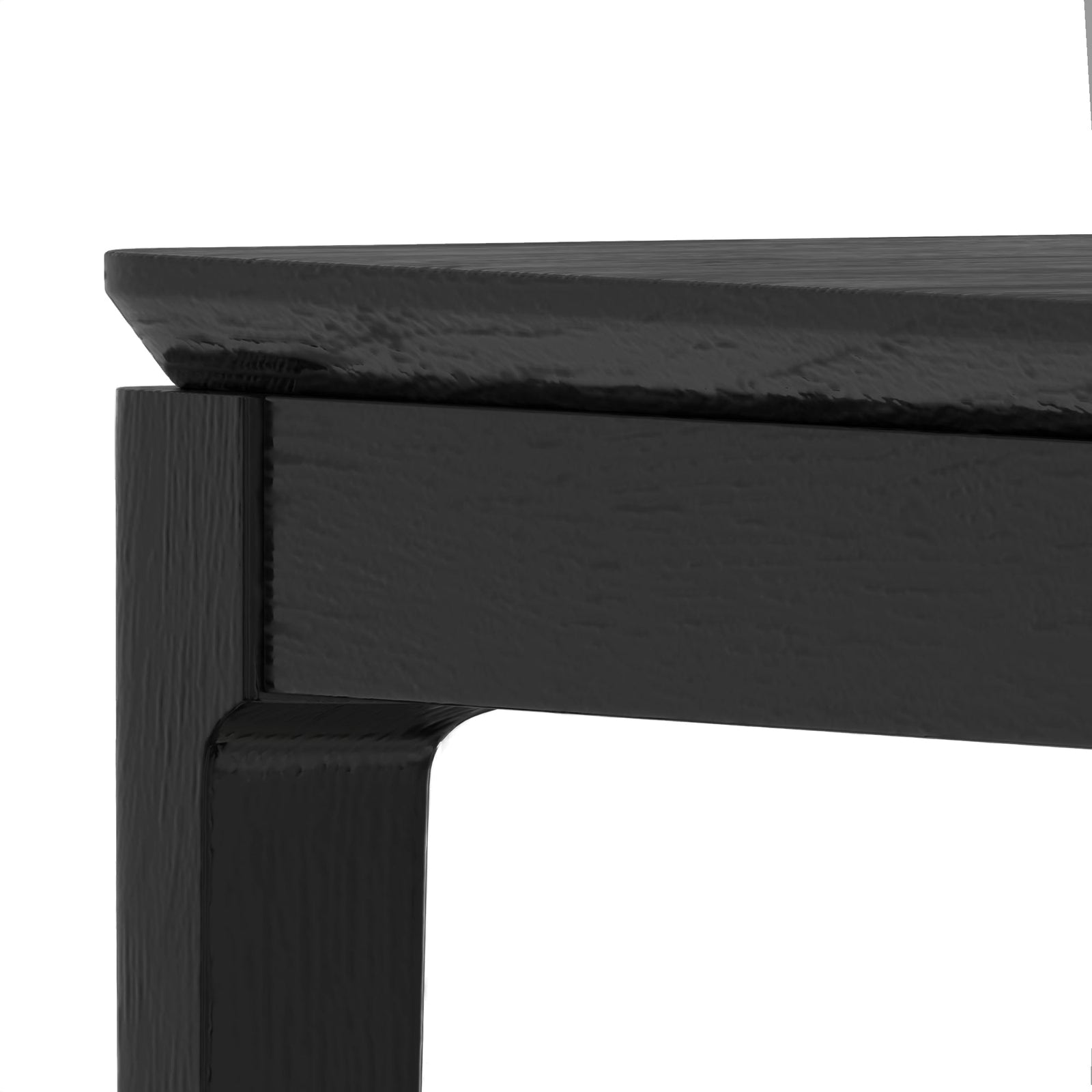 Mesa de comedor rectangular Cove, color negro vintage
