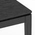 Mesa de comedor rectangular Cove, color negro vintage