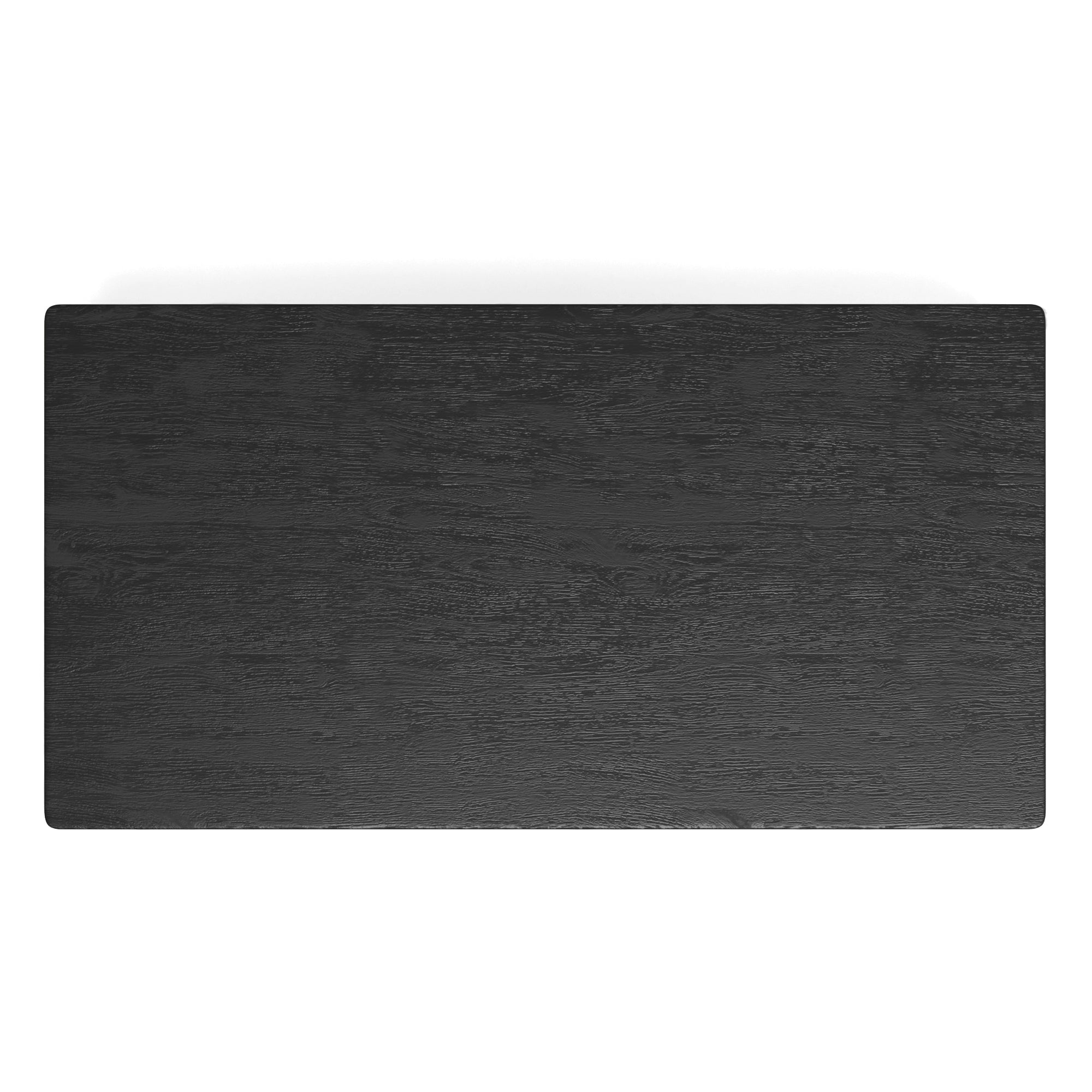 Mesa de comedor rectangular Cove, color negro vintage
