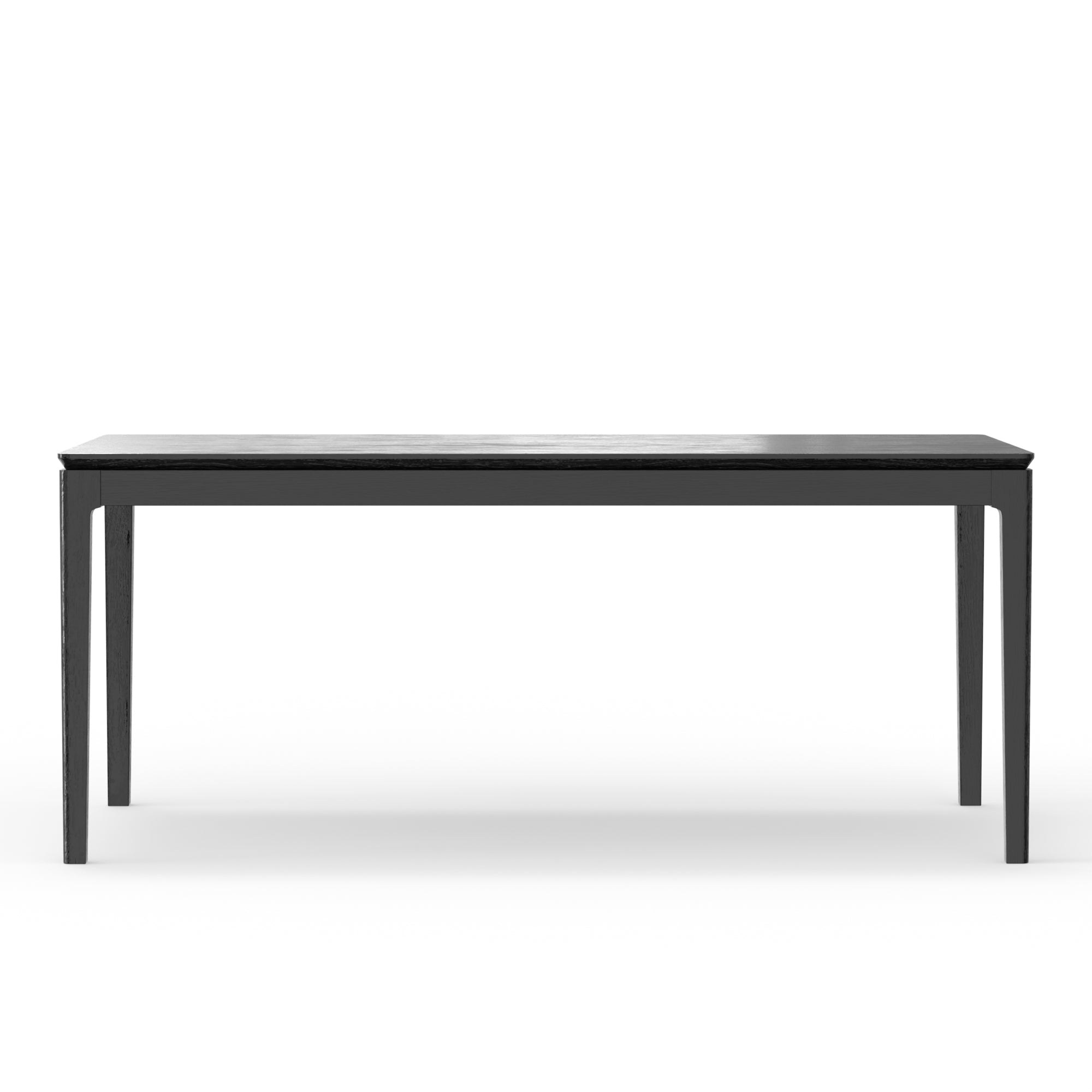 Mesa de comedor rectangular Cove, color negro vintage