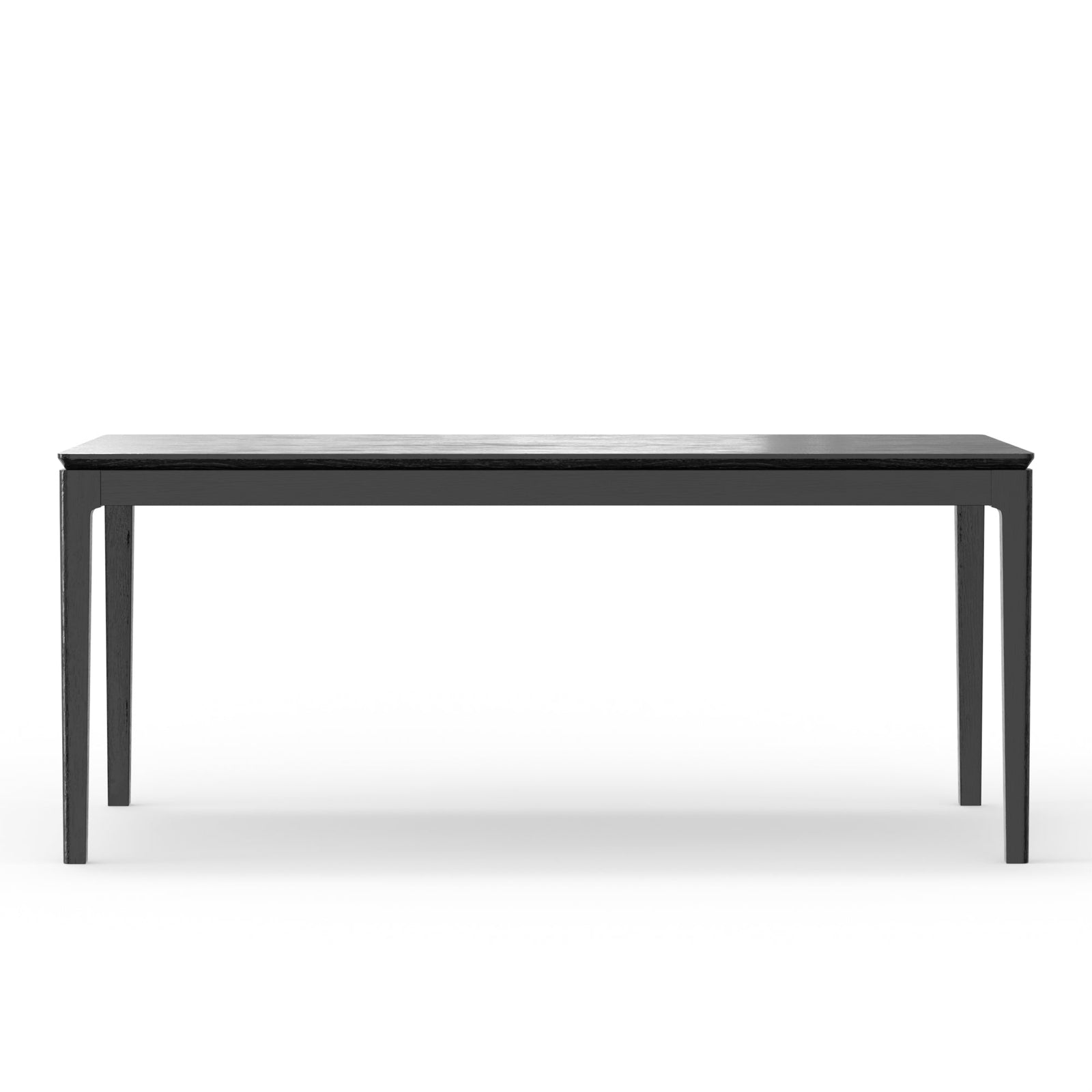 Mesa de comedor rectangular Cove, color negro vintage