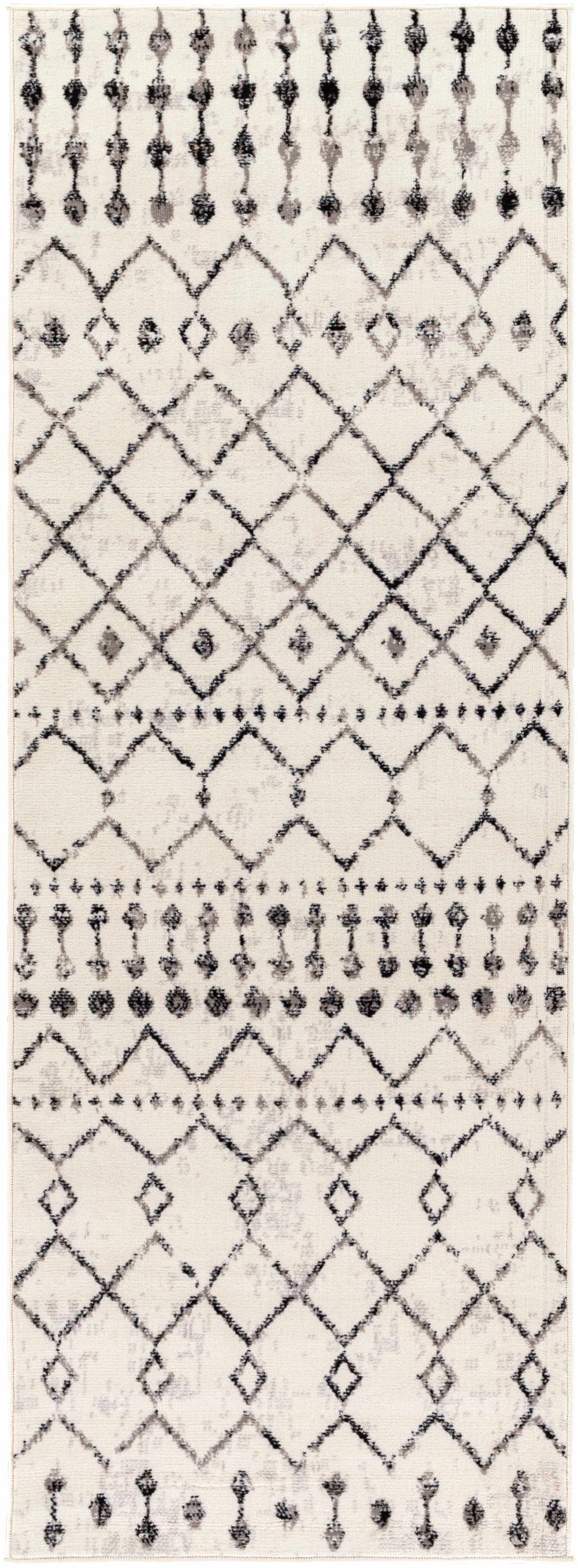 Alfombra marroquí escandinava con enrejado