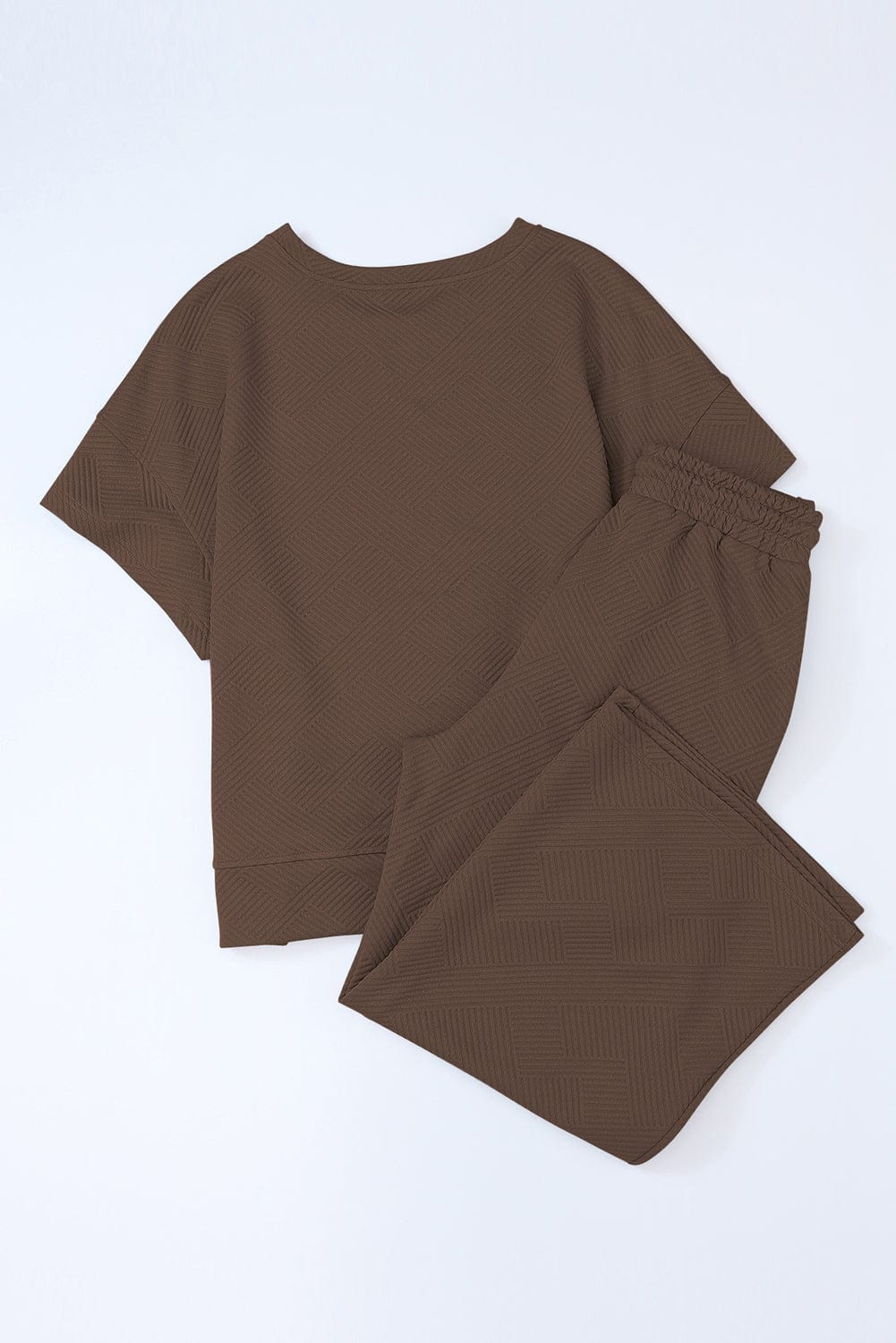 Versatile Short Sleeve Knit Jumpsuit Set