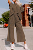 Versatile Short Sleeve Knit Jumpsuit Set