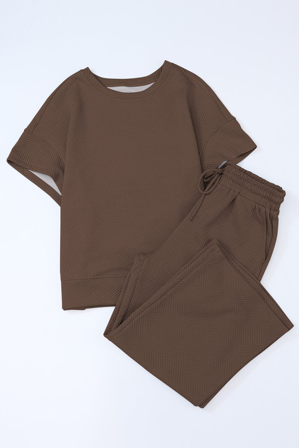 Versatile Short Sleeve Knit Jumpsuit Set
