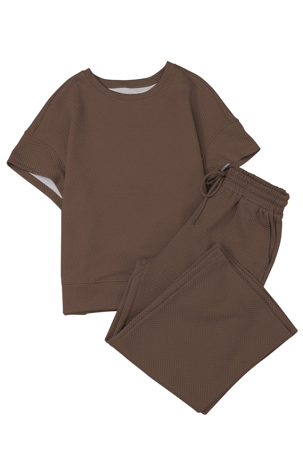 Versatile Short Sleeve Knit Jumpsuit Set