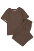 Versatile Short Sleeve Knit Jumpsuit Set