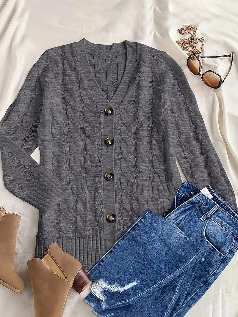 Versatile Cable Knit Cardigan