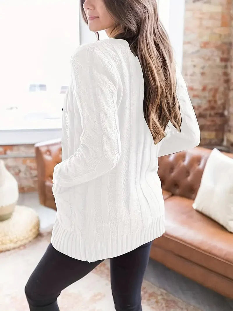 Versatile Cable Knit Cardigan