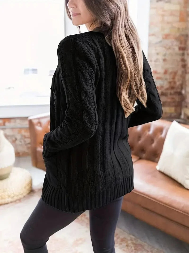 Versatile Cable Knit Cardigan