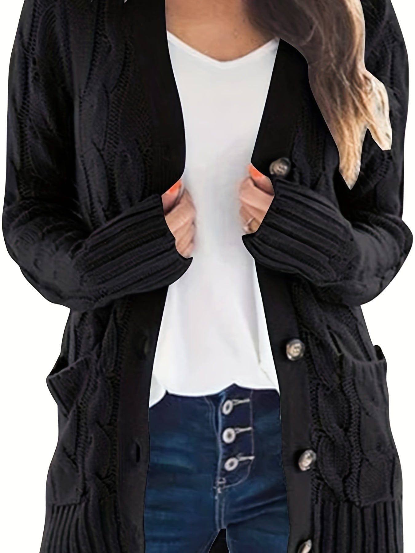 Versatile Cable Knit Cardigan