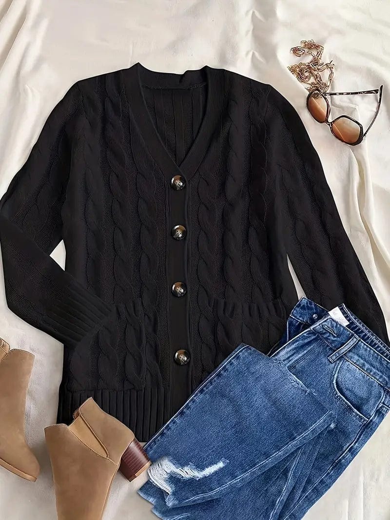 Versatile Cable Knit Cardigan