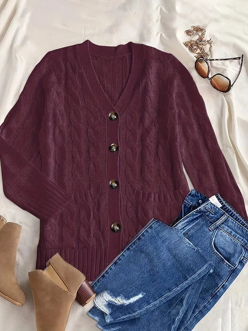 Versatile Cable Knit Cardigan