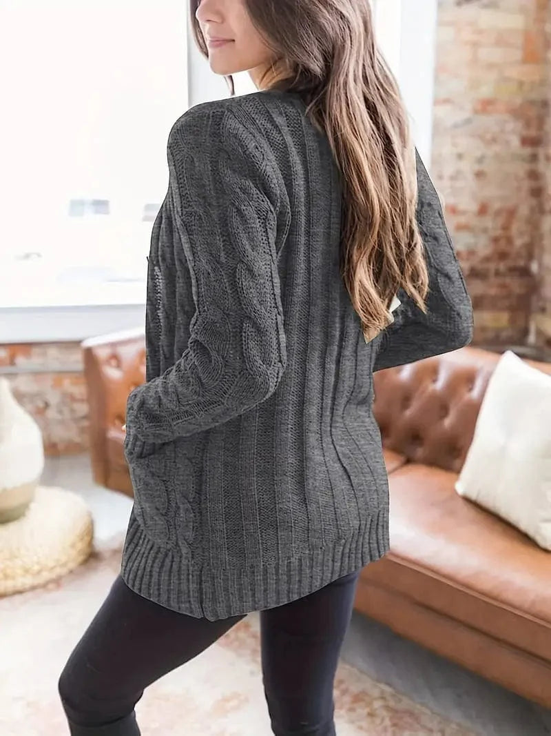 Versatile Cable Knit Cardigan