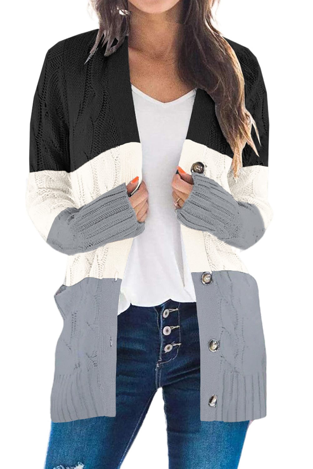 Versatile Cable Knit Cardigan