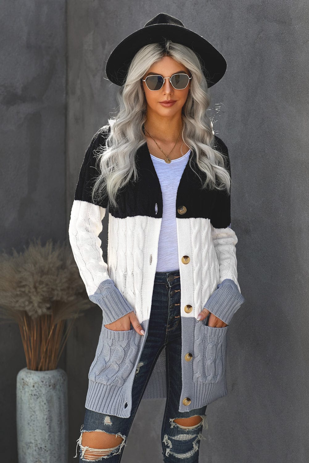 Versatile Cable Knit Cardigan