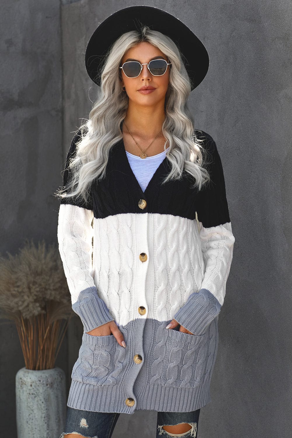 Versatile Cable Knit Cardigan