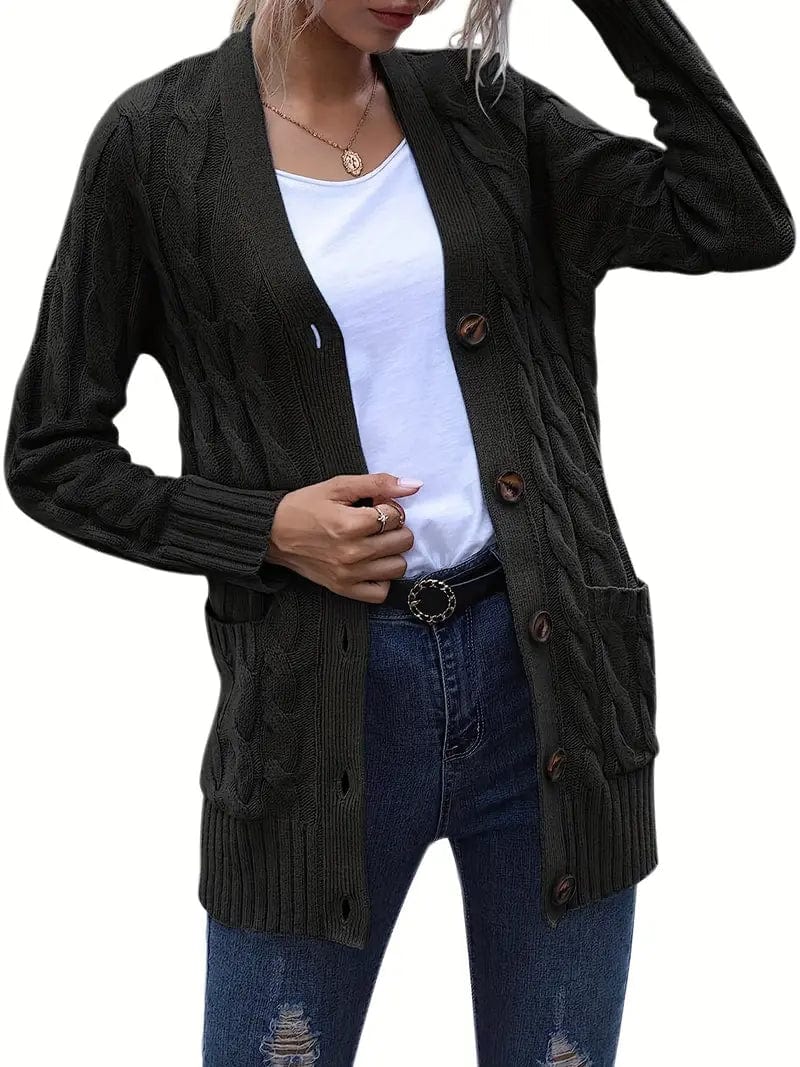 Versatile Cable Knit Cardigan