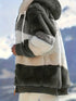 Drawstring Hooded Fleece Jacket