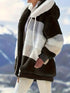 Drawstring Hooded Fleece Jacket