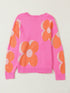 Pretty Floral Knit Sweater