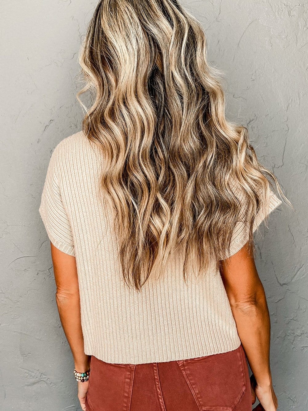 Knit Top with Short Sleeves