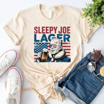 Sleepy Joe Lager 4th of July Shirt – Funny Biden Beer Tee for Independence Day