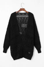 Hollow Out Knit Cardigan