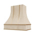 Campana extractora sin terminar con frente curvo y flejes de latón: anchos disponibles de 30", 36", 42", 48", 54" y 60"