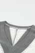 Geometric Pattern V-Neck Top
