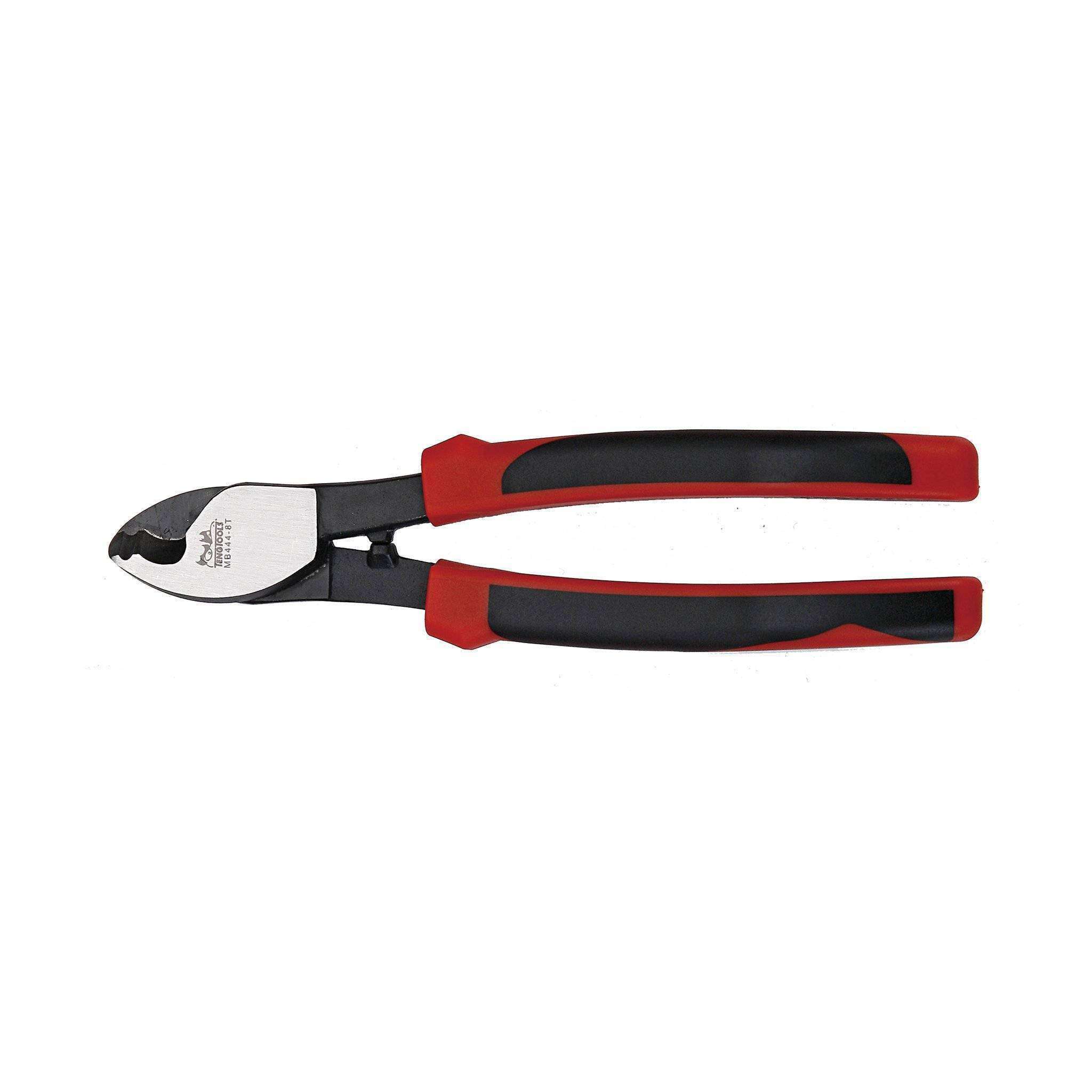 Teng Tools 8 Inch TPR Grip Handle Cable Cutters for Cutting Copper & Aluminum - MB444-8T