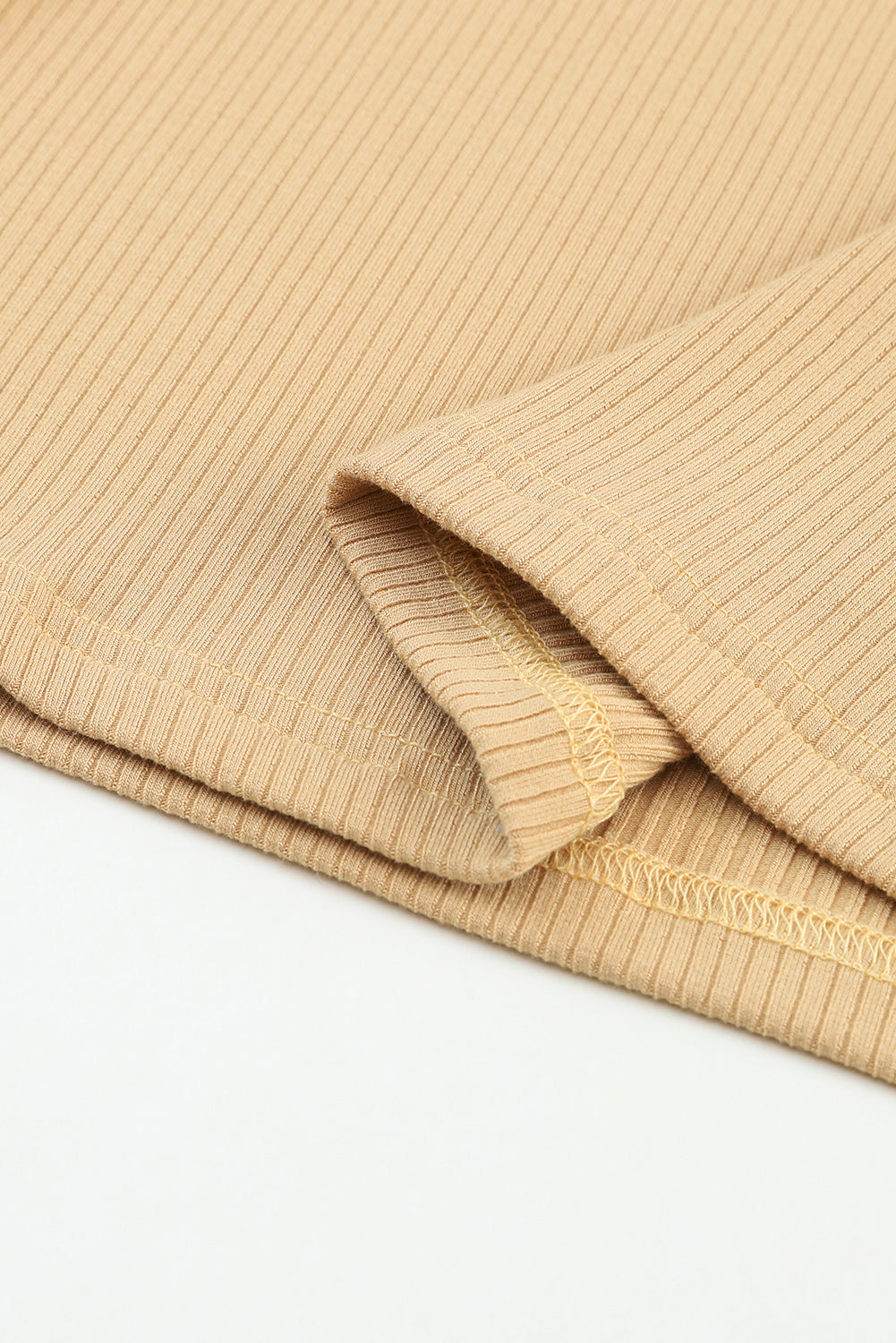 Form-Fitting Ribbed Knit Top