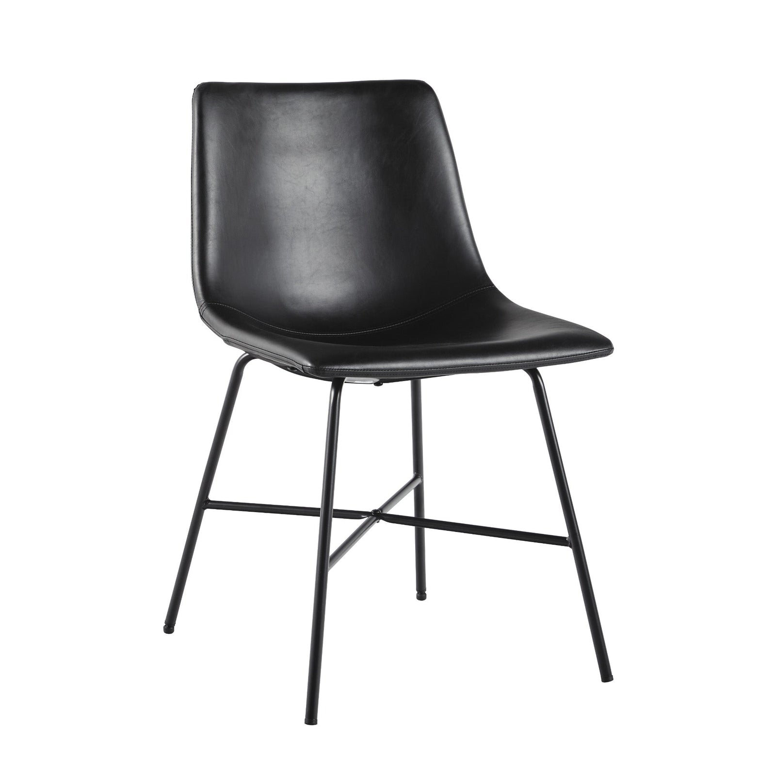 Colección de asientos industriales de piel sintética Xuma Urban (silla de comedor o taburete de bar), juego de 2