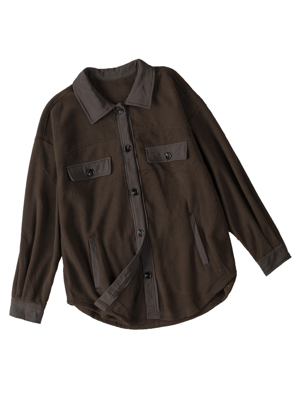 Warm Brown Fleece Shacket